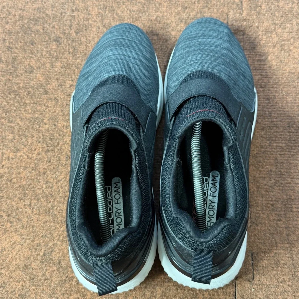 Skechers Bounder 2.0 Mens Slip On Sneakers Black White 232676 BKW Size 11.5 b+